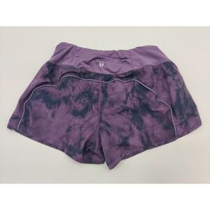 Tough Mode Womens Purple Tie Dye Running Shorts Small Zipper Pocket Athletic